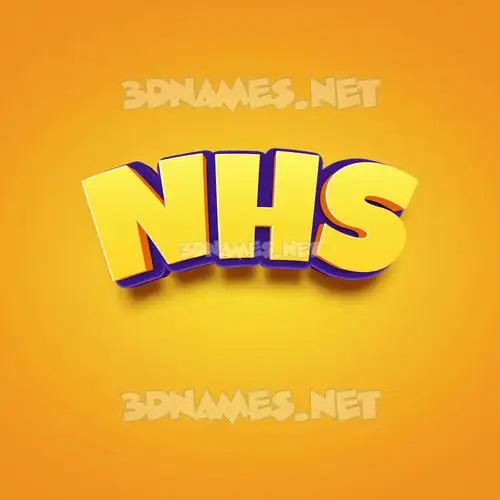 nhs in Orange Toon style - 3D name wallpaper nhs in Orange Toon style - 3D name wallpaper