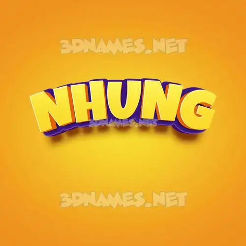 nhung in Orange Toon style - 3D name wallpaper nhung in Orange Toon style - 3D name wallpaper
