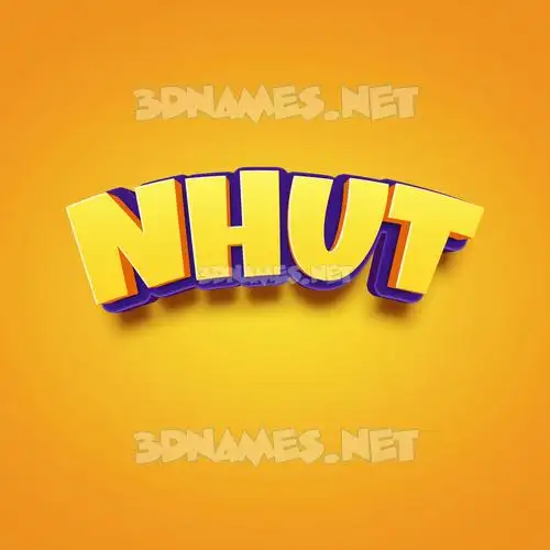 nhut in Orange Toon style - 3D name wallpaper nhut in Orange Toon style - 3D name wallpaper