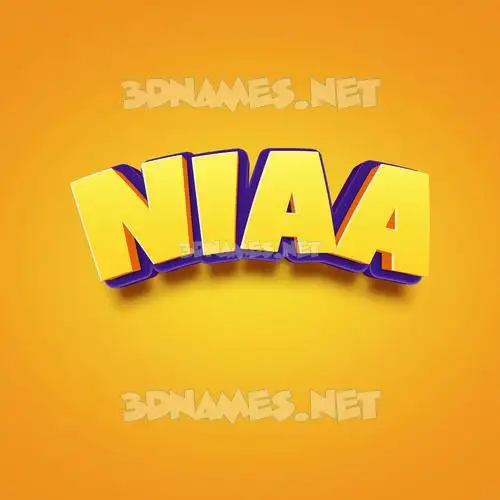 niaa in Orange Toon style - 3D name wallpaper niaa in Orange Toon style - 3D name wallpaper