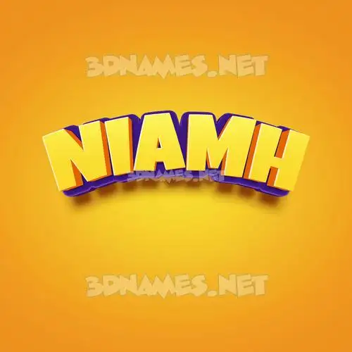 niamh in Orange Toon style - 3D name wallpaper