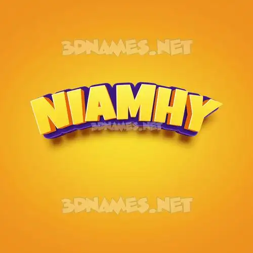 niamhy in Orange Toon style - 3D name wallpaper