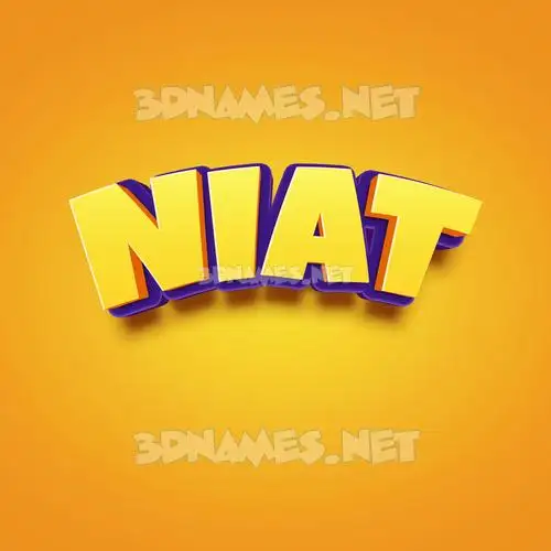 niat in Orange Toon style - 3D name wallpaper