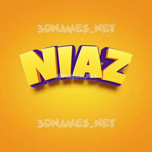 niaz in Orange Toon style - 3D name wallpaper niaz in Orange Toon style - 3D name wallpaper