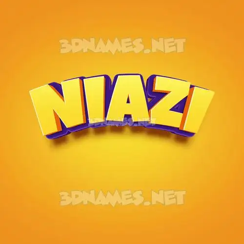 niazi in Orange Toon style - 3D name wallpaper niazi in Orange Toon style - 3D name wallpaper