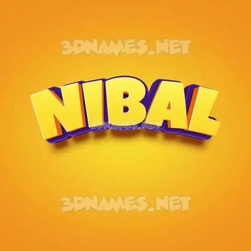 nibal in Orange Toon style - 3D name wallpaper nibal in Orange Toon style - 3D name wallpaper