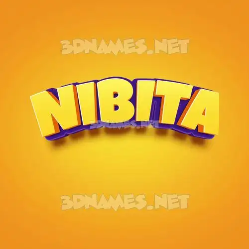 nibita in Orange Toon style - 3D name wallpaper nibita in Orange Toon style - 3D name wallpaper