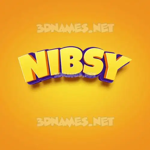 nibsy in Orange Toon style - 3D name wallpaper