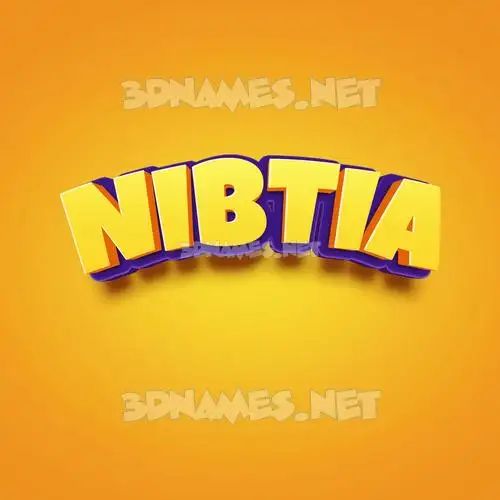 nibtia in Orange Toon style - 3D name wallpaper nibtia in Orange Toon style - 3D name wallpaper