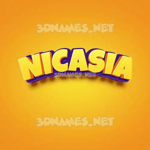 nicasia in Orange Toon style - 3D name wallpaper nicasia in Orange Toon style - 3D name wallpaper