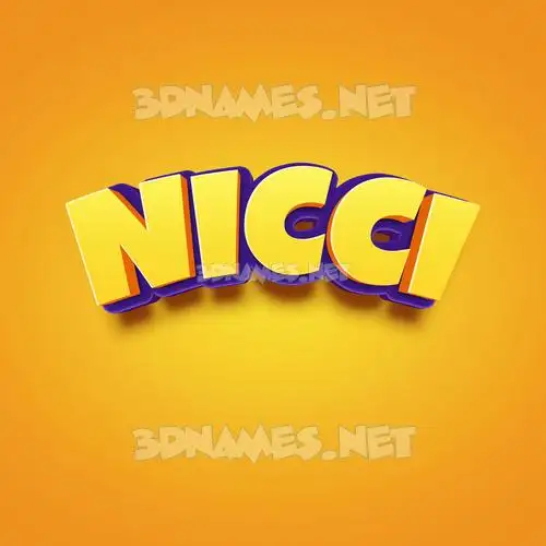 nicci in Orange Toon style - 3D name wallpaper nicci in Orange Toon style - 3D name wallpaper