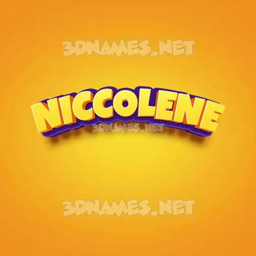 niccolene in Orange Toon style - 3D name wallpaper niccolene in Orange Toon style - 3D name wallpaper
