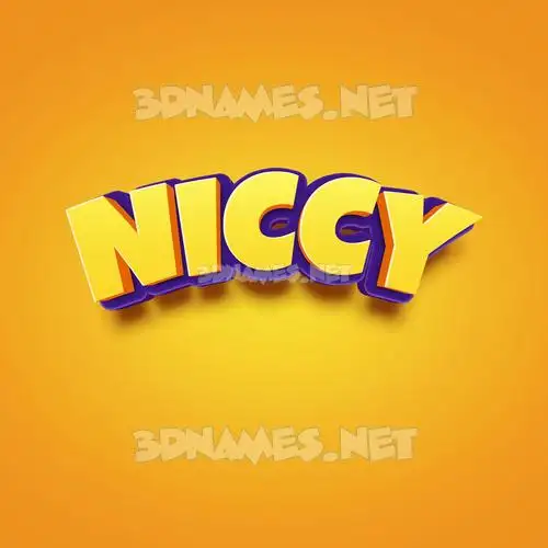 niccy in Orange Toon style - 3D name wallpaper niccy in Orange Toon style - 3D name wallpaper