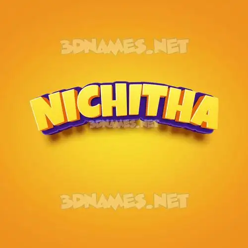 nichitha in Orange Toon style - 3D name wallpaper nichitha in Orange Toon style - 3D name wallpaper