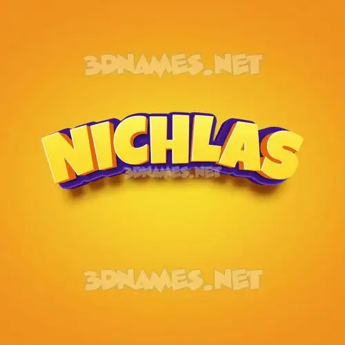 nichlas in Orange Toon style - 3D name wallpaper nichlas in Orange Toon style - 3D name wallpaper