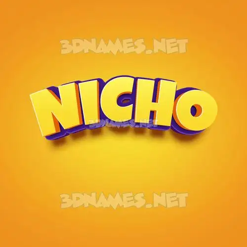 nicho in Orange Toon style - 3D name wallpaper nicho in Orange Toon style - 3D name wallpaper