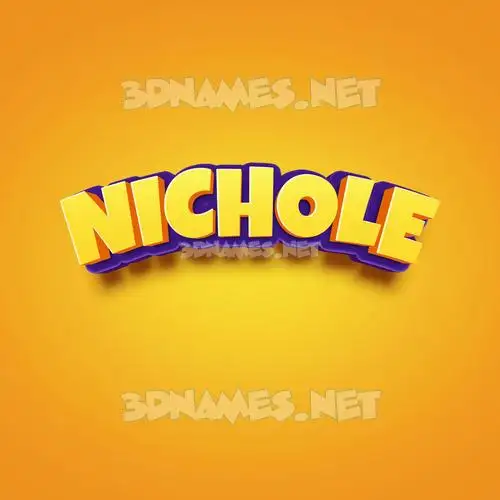 nichole in Orange Toon style - 3D name wallpaper nichole in Orange Toon style - 3D name wallpaper
