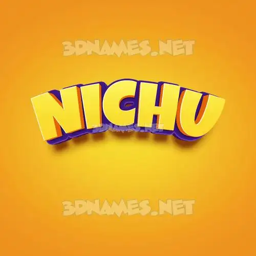 nichu in Orange Toon style - 3D name wallpaper nichu in Orange Toon style - 3D name wallpaper