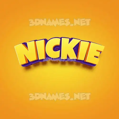 nickie in Orange Toon style - 3D name wallpaper nickie in Orange Toon style - 3D name wallpaper
