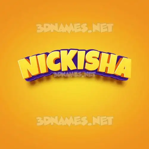 nickisha in Orange Toon style - 3D name wallpaper nickisha in Orange Toon style - 3D name wallpaper