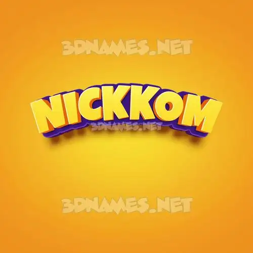 nickkom in Orange Toon style - 3D name wallpaper nickkom in Orange Toon style - 3D name wallpaper