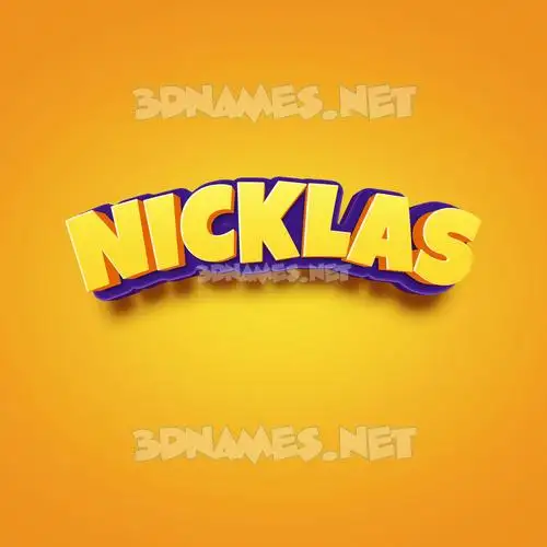 nicklas in Orange Toon style - 3D name wallpaper nicklas in Orange Toon style - 3D name wallpaper