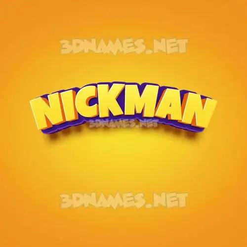 nickman in Orange Toon style - 3D name wallpaper