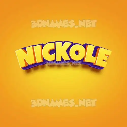 nickole in Orange Toon style - 3D name wallpaper nickole in Orange Toon style - 3D name wallpaper