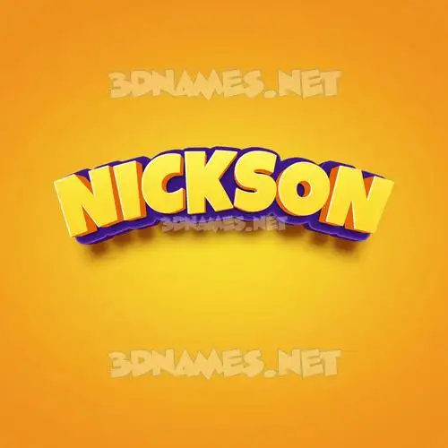 nickson in Orange Toon style - 3D name wallpaper nickson in Orange Toon style - 3D name wallpaper