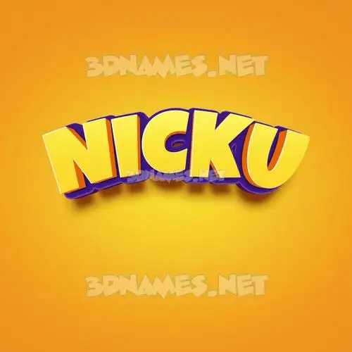 nicku in Orange Toon style - 3D name wallpaper nicku in Orange Toon style - 3D name wallpaper