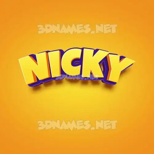 nicky in Orange Toon style - 3D name wallpaper nicky in Orange Toon style - 3D name wallpaper