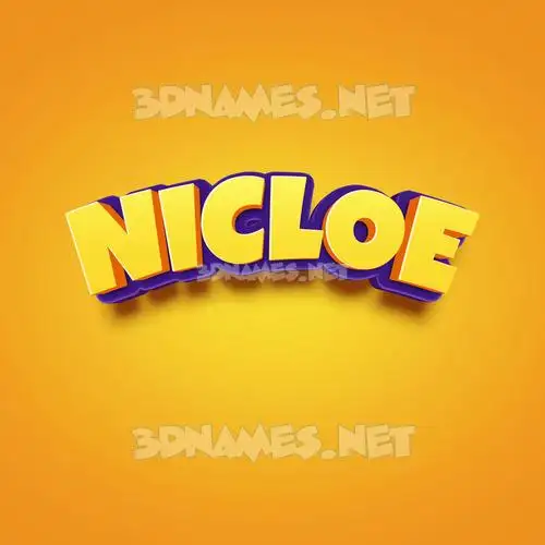 nicloe in Orange Toon style - 3D name wallpaper nicloe in Orange Toon style - 3D name wallpaper