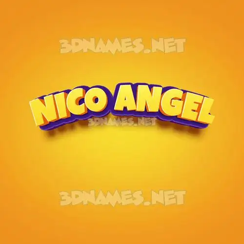 nico angel in Orange Toon style - 3D name wallpaper nico angel in Orange Toon style - 3D name wallpaper