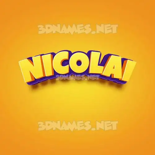 nicolai in Orange Toon style - 3D name wallpaper nicolai in Orange Toon style - 3D name wallpaper