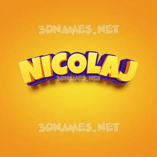 nicolaj in Orange Toon style - 3D name wallpaper nicolaj in Orange Toon style - 3D name wallpaper