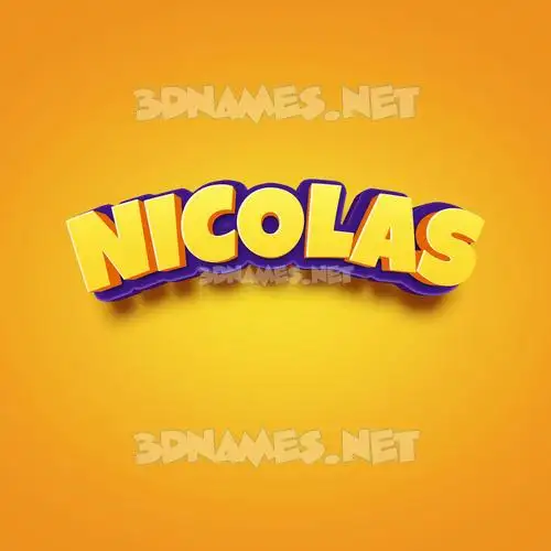 nicolas in Orange Toon style - 3D name wallpaper nicolas in Orange Toon style - 3D name wallpaper