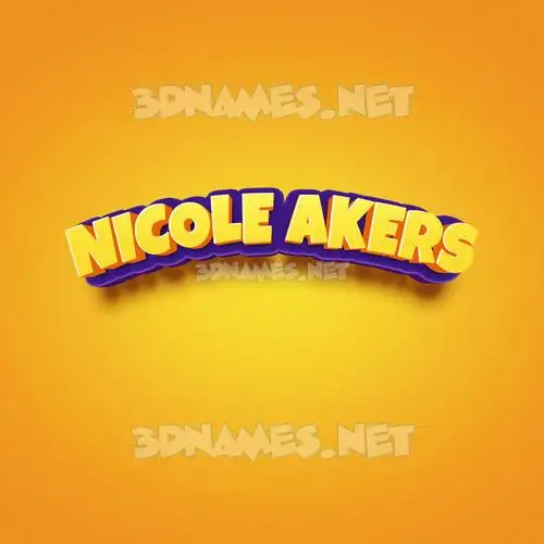 nicole akers in Orange Toon style - 3D name wallpaper nicole akers in Orange Toon style - 3D name wallpaper