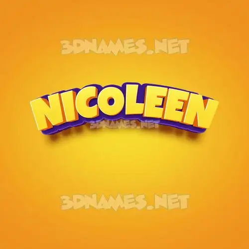 nicoleen in Orange Toon style - 3D name wallpaper nicoleen in Orange Toon style - 3D name wallpaper