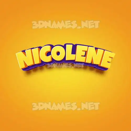 nicolene in Orange Toon style - 3D name wallpaper nicolene in Orange Toon style - 3D name wallpaper