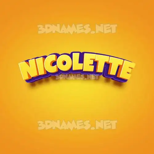 nicolette in Orange Toon style - 3D name wallpaper nicolette in Orange Toon style - 3D name wallpaper