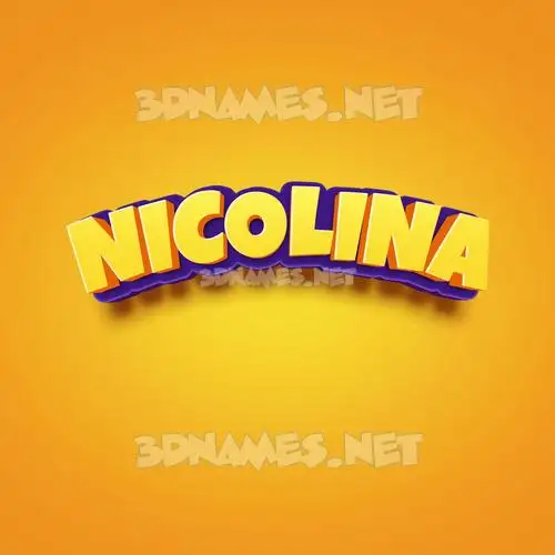 nicolina in Orange Toon style - 3D name wallpaper nicolina in Orange Toon style - 3D name wallpaper