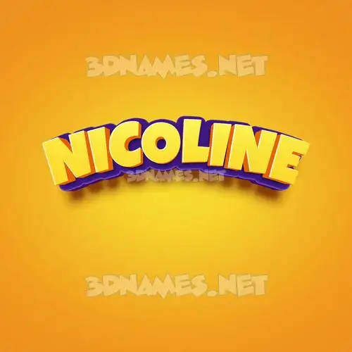 nicoline in Orange Toon style - 3D name wallpaper nicoline in Orange Toon style - 3D name wallpaper