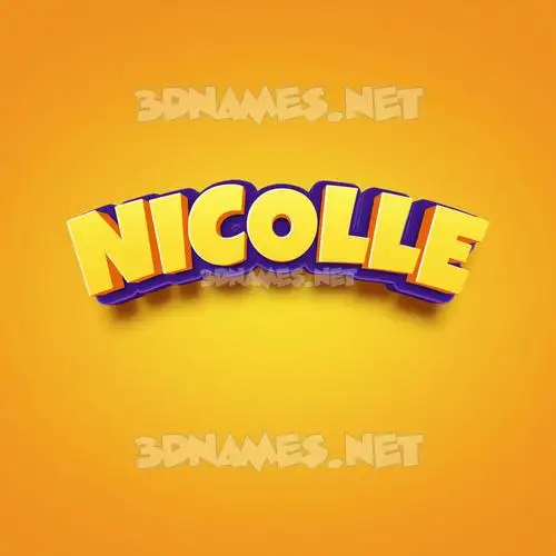 nicolle in Orange Toon style - 3D name wallpaper nicolle in Orange Toon style - 3D name wallpaper
