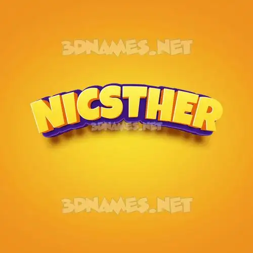 nicsther in Orange Toon style - 3D name wallpaper nicsther in Orange Toon style - 3D name wallpaper