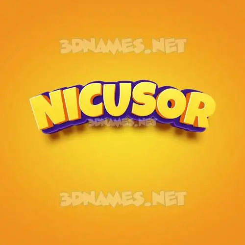 nicusor in Orange Toon style - 3D name wallpaper nicusor in Orange Toon style - 3D name wallpaper