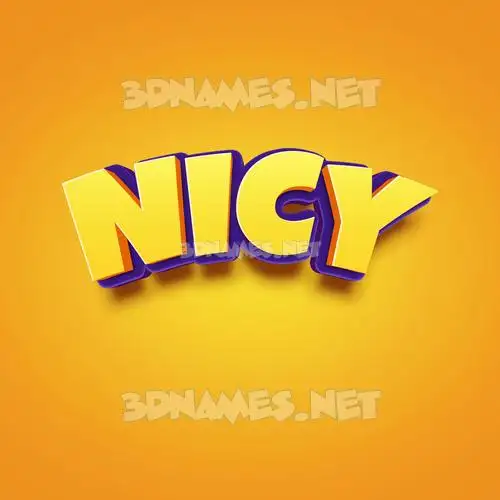 nicy in Orange Toon style - 3D name wallpaper nicy in Orange Toon style - 3D name wallpaper