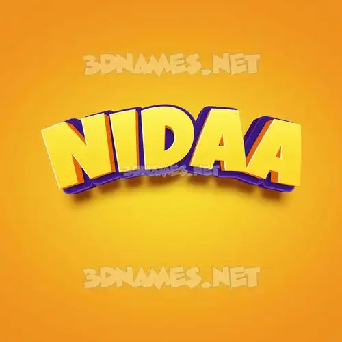nidaa in Orange Toon style - 3D name wallpaper nidaa in Orange Toon style - 3D name wallpaper