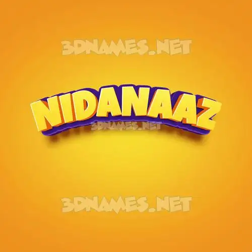 nidanaaz in Orange Toon style - 3D name wallpaper nidanaaz in Orange Toon style - 3D name wallpaper
