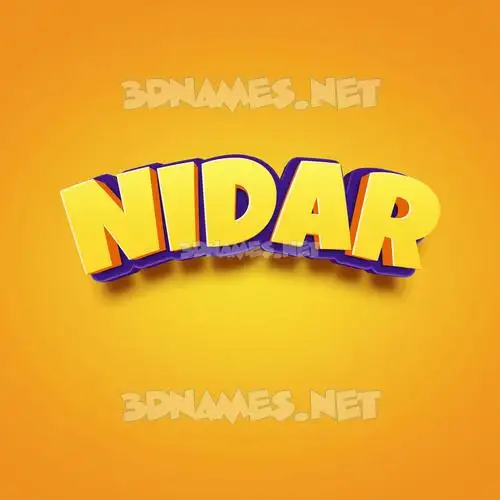 nidar in Orange Toon style - 3D name wallpaper nidar in Orange Toon style - 3D name wallpaper