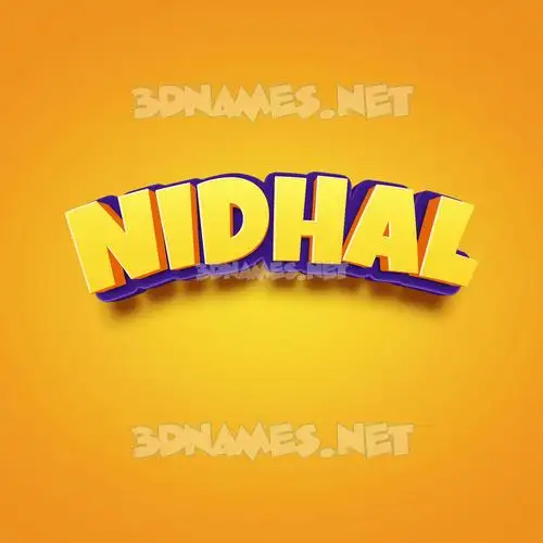 nidhal in Orange Toon style - 3D name wallpaper nidhal in Orange Toon style - 3D name wallpaper